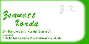 zsanett korda business card